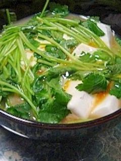 豆腐とたっぷり三つ葉の卵とじ-レシピのメイン写真