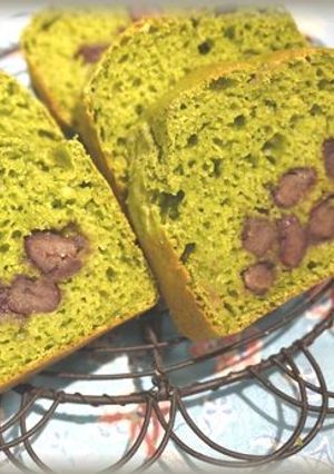 ノンオイル＊豆腐パウンドケーキ＊抹茶小豆-レシピのメイン写真