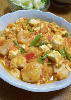 ボリュームたっぷり☆えびチリ豆腐☆-レシピのメイン写真