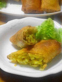 チーズたっぷり♡カレーうどん春巻き-レシピのメイン写真