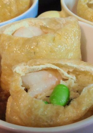 ■糖質制限■海老枝豆おから巾着♪きつね味-レシピのメイン写真