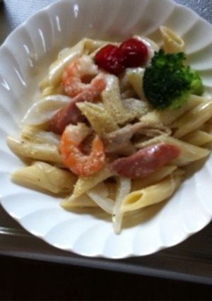 ペンネホワイトソース パスタ&グラタン-レシピのメイン写真