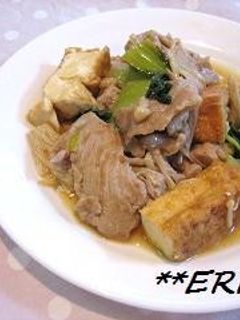豚肉入り青梗菜と厚揚げの中華風うま煮♬♫-レシピのメイン写真