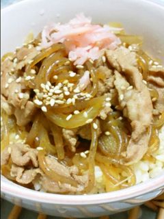 ♦簡単!がっつり食べてもヘルシーな 豚丼-レシピのメイン写真