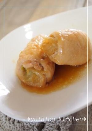 *鶏胸で✿玉葱巻き✿(すき焼き味)*-レシピのメイン写真