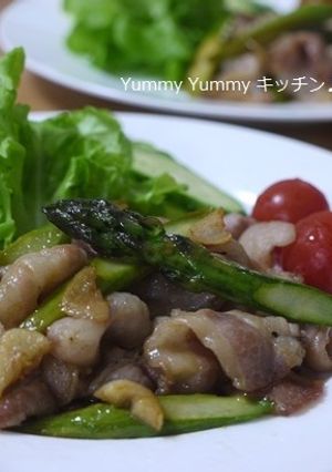 アスパラと豚バラ☆にんにくレモン醤油炒め-レシピのメイン写真