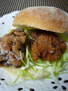 消費♪刺身醤油de唐揚げバーガー-レシピのメイン写真