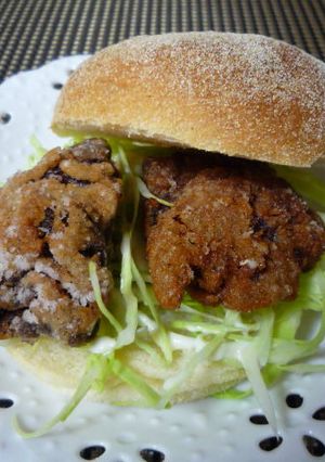 消費♪刺身醤油de唐揚げバーガー-レシピのメイン写真