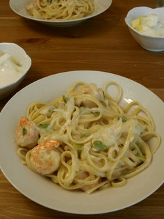 海老とそら豆!春のクリームパスタ-レシピのメイン写真