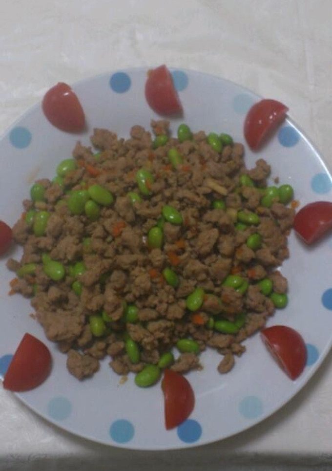 枝豆とひき肉炒め♪-レシピのメイン写真