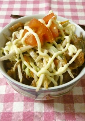 こってり焼肉サラダ丼-レシピのメイン写真