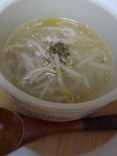 もやしとひき肉の酢スープ-レシピのメイン写真