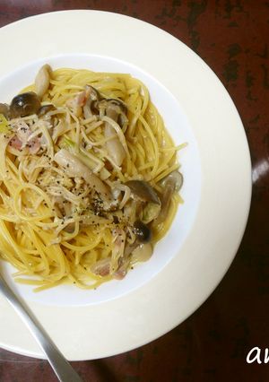●豆乳で！きのこのクリームパスタ●-レシピのメイン写真