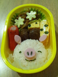 幼稚園キャラ弁☆ブタ-レシピのメイン写真