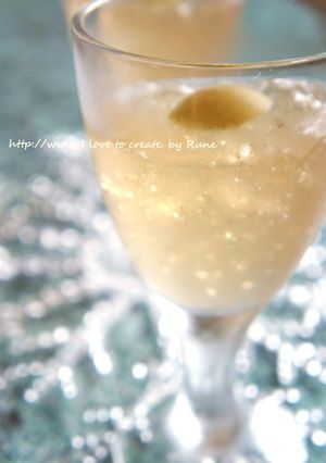 レンジで簡単☆サイダー割り梅酒ゼリー-レシピのメイン写真