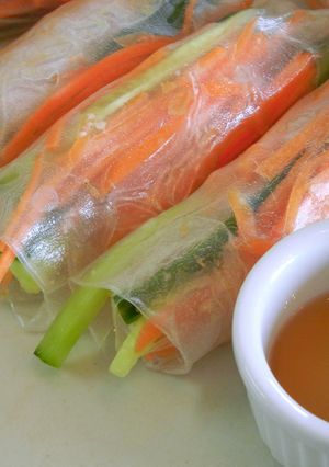 ピーナッツバターで☆野菜たっぷり生春巻き-レシピのメイン写真