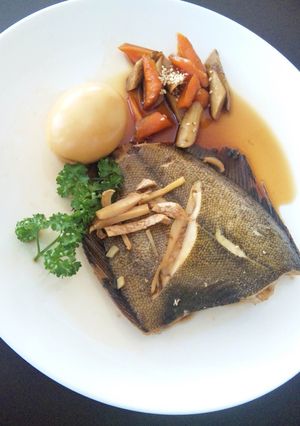 こってりカレイ煮付け＆煮卵（＋あと１品）-レシピのメイン写真