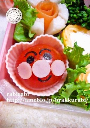 【キャラ弁にプチトマトのアンパンマン♪】-レシピのメイン写真