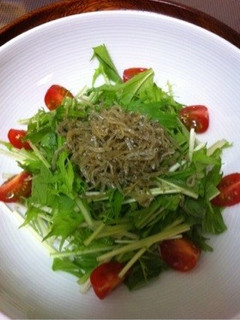 水菜とカリカリじゃこのサラダ-レシピのメイン写真
