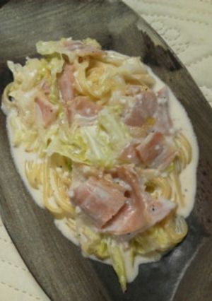 レモン塩風味のクリームパスタ:塩麹-レシピのメイン写真