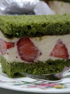 イチゴと抹茶のショートケーキ-レシピのメイン写真