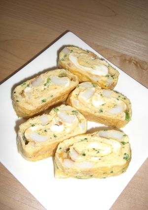 ちくわとブロッコリーの卵焼き-レシピのメイン写真