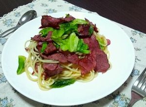 パストラミビーフとキャベツのパスタ♪-レシピのメイン写真