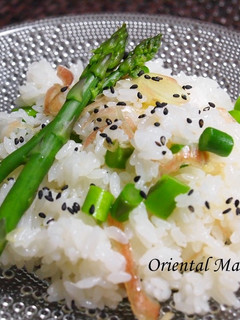 冥加とアスパラナムルご飯-レシピのメイン写真