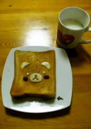 くまさんトースト♪-レシピのメイン写真