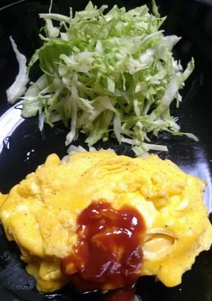 仕上げはレンジ♪トロ~リ オムレツ-レシピのメイン写真