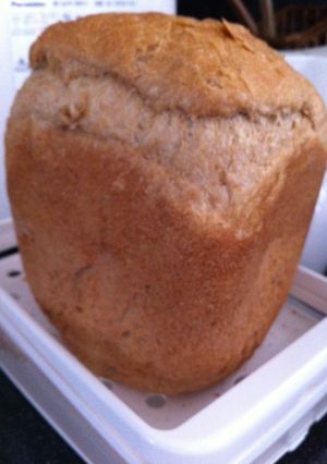HB＋全粒粉＋黒糖＋ホシノ天然酵母のパン-レシピのメイン写真