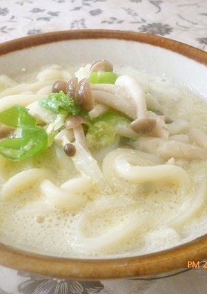 ベジタリアンのヘルシー豆乳うどん-レシピのメイン写真