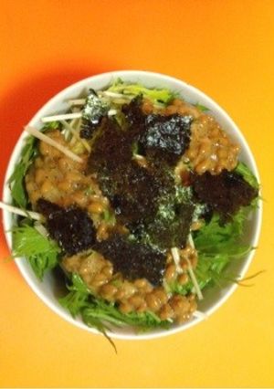 ネバネバ☆さっぱり⁈ 納豆水菜サラダ-レシピのメイン写真