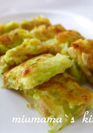 離乳食 後期 キャベツと納豆のお好み焼き-レシピのメイン写真
