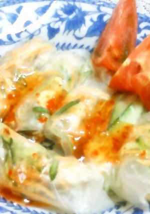 鶏肉とすりおろし生姜の生春巻☆-レシピのメイン写真