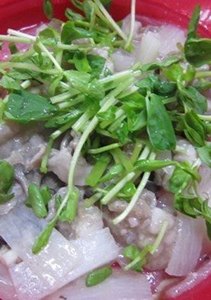 長芋と豚肉のさっぱり梅味レンジ蒸し-レシピのメイン写真