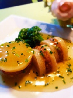 創作和食◎ 豚挽肉の大根挟み餡かけ-レシピのメイン写真