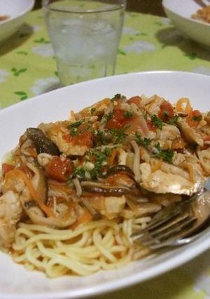 鶏ときのこのトマトパスタ-レシピのメイン写真