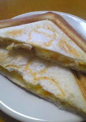 チーズ＆オレンジ☆ケーキ風ホットサンド-レシピのメイン写真