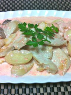 塩麹で鶏胸肉とエリンギの明太クリーム煮-レシピのメイン写真