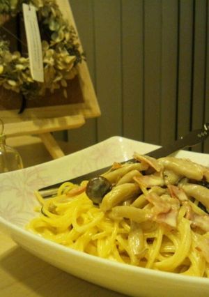 簡単クリームパスタ-レシピのメイン写真