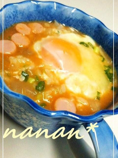 *玉ねぎが美味しい♪コチュみそ雑炊*-レシピのメイン写真