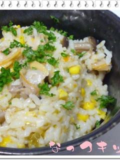汁まで活用!酒蒸し翌日の”あさりピラフ”-レシピのメイン写真
