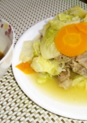 簡単！！春キャベツの酒蒸し中華味！！-レシピのメイン写真