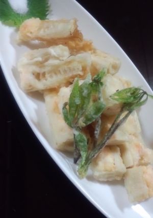 筍の海老しんじょう揚げ♪-レシピのメイン写真
