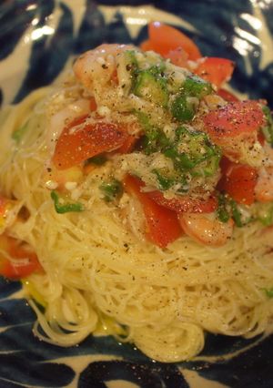 冷製パスタ☆トマトとオクラのカッペリーニ-レシピのメイン写真