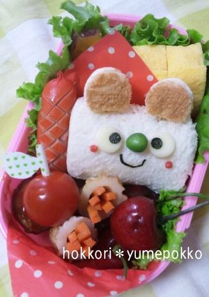 ＊ラップサンドdeくまちゃん＊-レシピのメイン写真