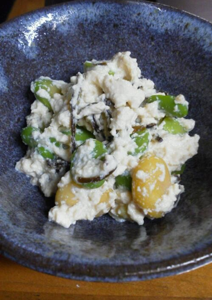 塩昆布とそら豆の白和え-レシピのメイン写真