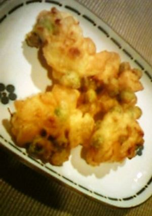 グリーンピースと新玉ねぎで春のかきあげ-レシピのメイン写真