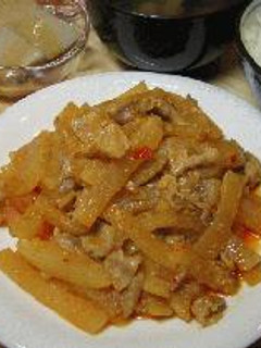 豚肉と大根のピリ辛味噌炒め-レシピのメイン写真